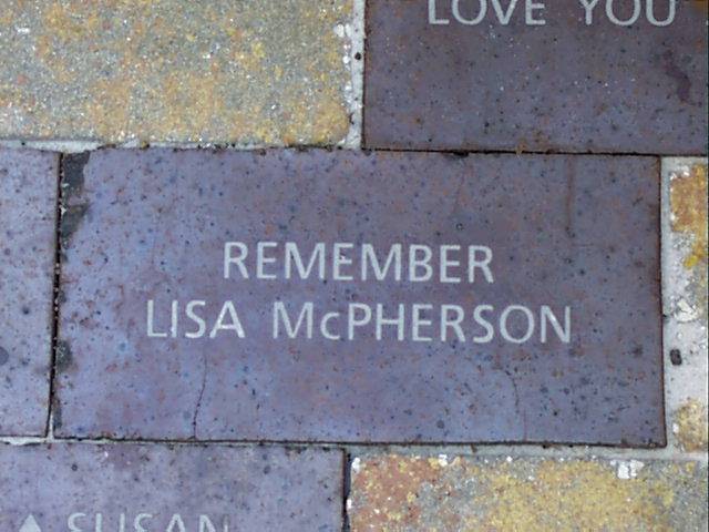 Lisa McPherson memorial brick 2001